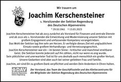 Traueranzeige Joachim Kerschensteiner