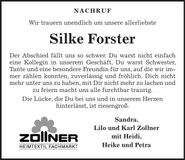 Traueranzeige Silke Forster