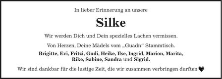 Traueranzeige Silke Forster