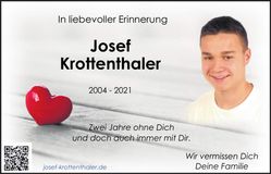 Traueranzeige Josef Krottenthaler