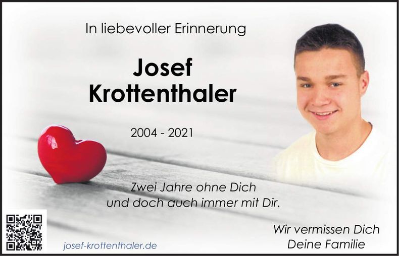 Traueranzeige Josef Krottenthaler