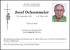 Traueranzeige Josef Ochsenmeier