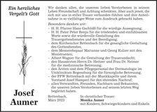 Traueranzeige Josef Aumer