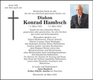 Traueranzeige Konrad Hambsch