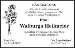 Traueranzeige Walburga Heilmeier