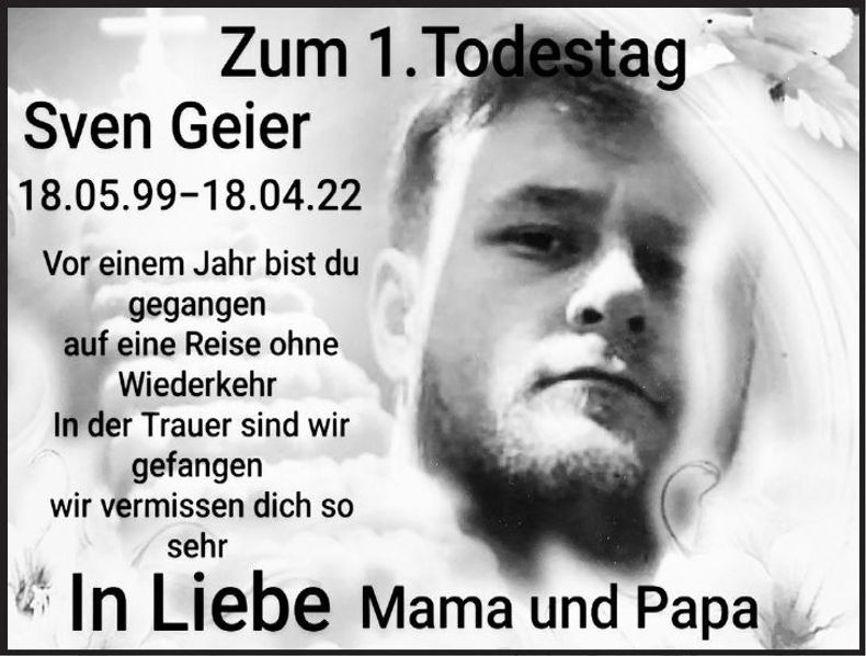 Traueranzeige Sven Geier