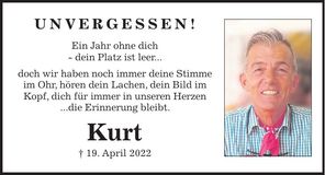 Traueranzeige Kurt Eltner
