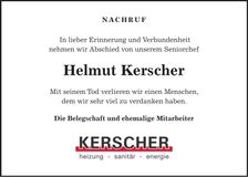 Traueranzeige Helmut Kerscher