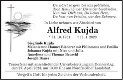 Traueranzeige Alfred Kujda