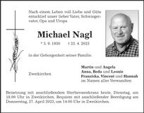 Traueranzeige Michael Nagl