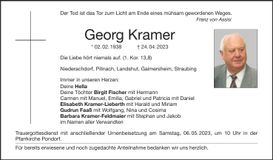 Traueranzeige Georg Kramer