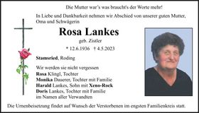 Traueranzeige Rosa Lankes