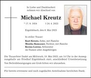 Traueranzeige Michael Kreutz