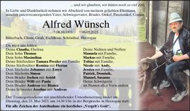 Traueranzeige Alfred Wünsch