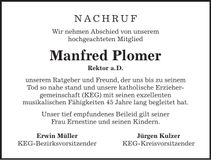 Traueranzeige Erwin Polmer