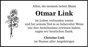 Traueranzeige Otmar Link