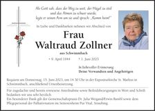 Traueranzeige Waltraud Zollner