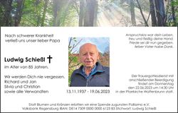 Traueranzeige Ludwig Schießl