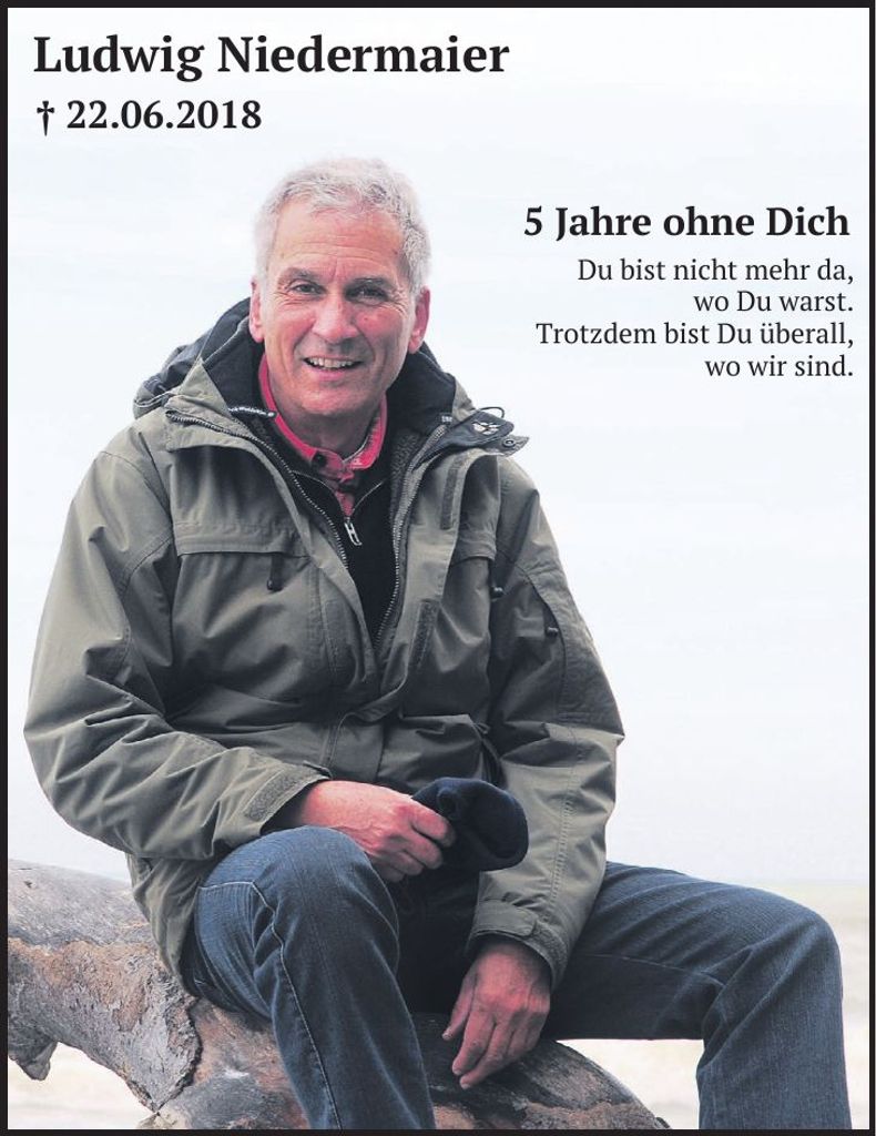 Traueranzeige Ludwig Niedermaier