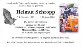 Traueranzeige Helmut Schropp