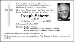 Traueranzeige Joseph Scherm