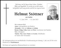 Traueranzeige Helmut Stöttner