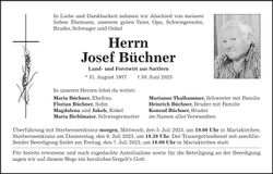 Traueranzeige Josef Büchner