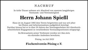 Traueranzeige Josef Wagner