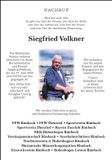 Traueranzeige Siegfried Volkner
