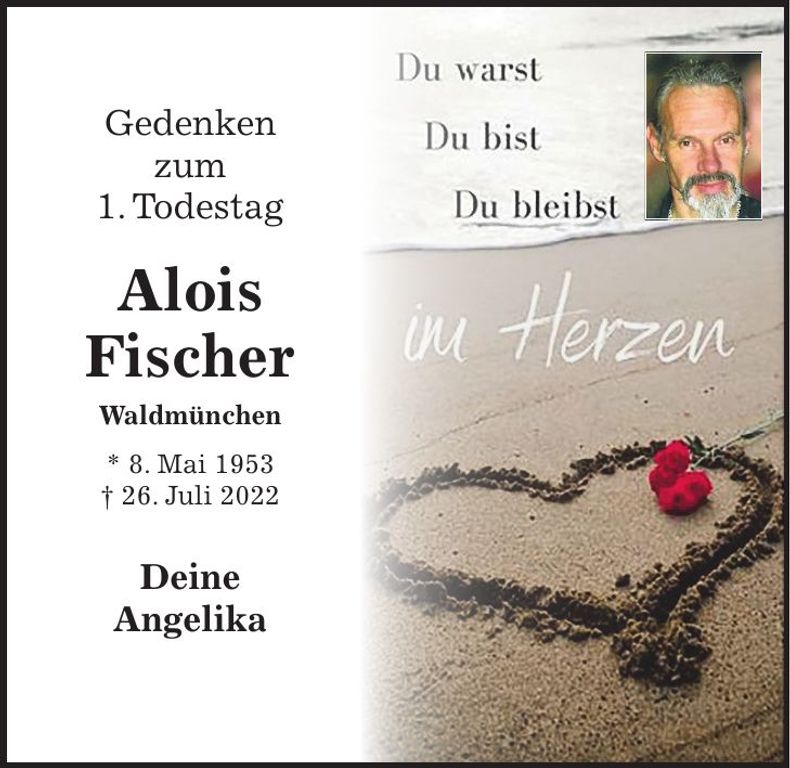 Traueranzeige Alois Fischer