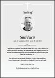 Traueranzeige Saci Luca