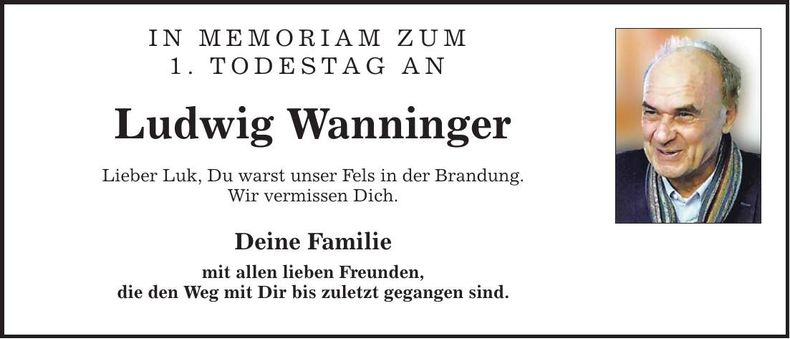 Traueranzeige Ludwig Wanninger
