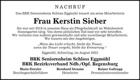 Traueranzeige Kerstin Sieber