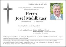 Traueranzeige Josef Mühlbauer