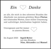 Traueranzeige Florian Reiter