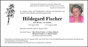 Traueranzeige Hildegard Fischer