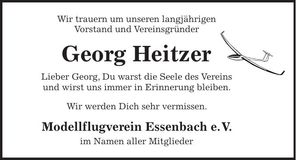 Traueranzeige Georg Heitzer