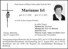 Traueranzeige Marianne Irl