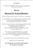 Traueranzeige Herinrich Schmidhuber