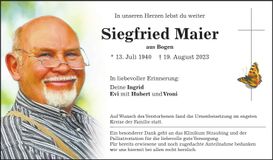 Traueranzeige Siegfried Maier