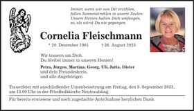 Traueranzeige Cornelia Fleischmann