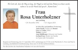 Traueranzeige Rosa Unterholzner