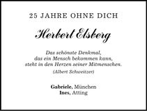 Traueranzeige Gabriele Elsberg