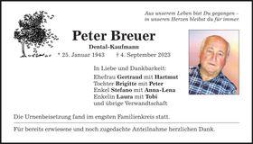Traueranzeige Peter Breuer