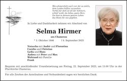 Traueranzeige Selma Hirmer