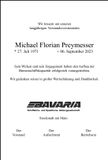 Traueranzeige Florian Preymesser