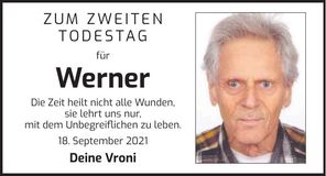 Traueranzeige Werner Glaser