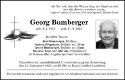 Traueranzeige Georg Bumberger