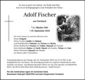 Traueranzeige Adolf Fischer