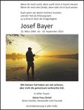 Traueranzeige Josef Bayer
